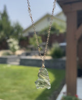 MOLDAVITE CRYSTAL NECKLACE