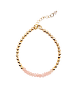 4MM CLASSIC BEAD BRACELET WITH ROSE QUARTZ