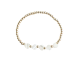 MINI MOTHER OF PEARL HEART BRACELET
