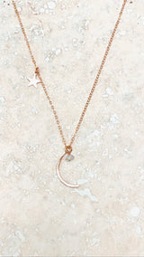 MINI ECLIPSE MOON & STAR NECKLACE
