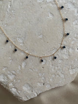 BLACK ONYX DROP NECKLACE