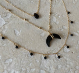 BLACK ONYX DROP NECKLACE