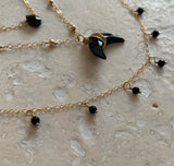 BLACK ONYX DROP NECKLACE