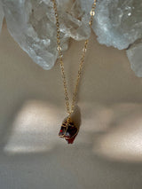 RAW GARNET NECKLACE