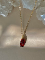 RAW GARNET NECKLACE