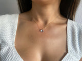 BLUE TOPAZ TEAR DROP NECKLACE
