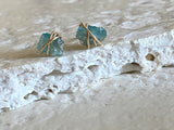 BLUE APATITE WRAP STUDS
