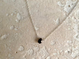 BLACK ONYX TEARDROP PENDANT NECKLACE