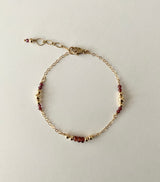 GARNET BEAD BRACELET
