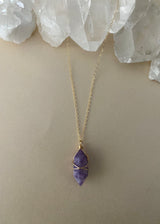 LEPIDOLITE CRYSTAL NECKLACE