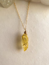 LEMON AURA CRYSTAL NECKLACE