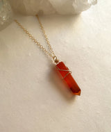 CARNELIAN CRYSTAL NECKLACE