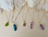 LEPIDOLITE CRYSTAL NECKLACE