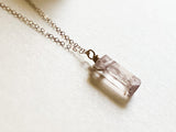 KUNZITE CRYSTAL NECKLACE