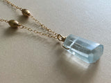 AQUAMARINE CRYSTAL NECKLACE