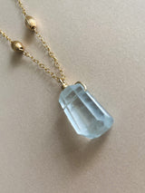 AQUAMARINE CRYSTAL NECKLACE