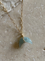 AQUAMARINE MOON NECKLACE