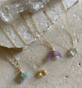 AQUAMARINE MOON NECKLACE