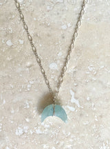 AQUAMARINE MOON NECKLACE