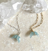AQUAMARINE MOON NECKLACE