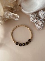 PERSONALIZED BEAD BRACELET IN BLACK
