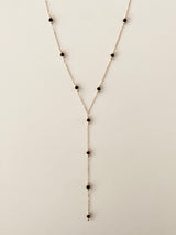 BLACK ONYX LARIAT NECKLACE