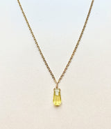 LEMON QUARTZ CRYSTAL NECKLACE