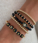 PERSONALIZED BEAD BRACELET IN BLACK