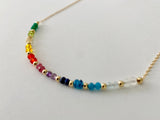 LOVE IS LOVE BIRTHSTONE NECKLACE