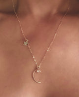 MINI ECLIPSE MOON & STAR NECKLACE