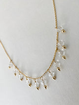 KALA CLEAR QUARTZ DROP NECKLACE
