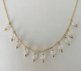 KALA CLEAR QUARTZ DROP NECKLACE