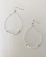 DIVINE MOONSTONE TEARDROP HOOPS