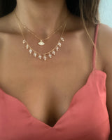 KALA CLEAR QUARTZ DROP NECKLACE