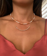 RAINBOW MOONSTONE RONDELLE NECKLACE