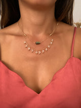 KALA CLEAR QUARTZ DROP NECKLACE
