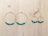 TURQUOISE NUGGET HOOPS