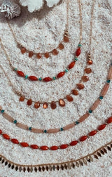 RED CORAL & TURQUOISE NECKLACE