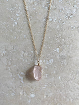 ROSE QUARTZ CRYSTAL NECKLACE