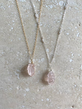 ROSE QUARTZ CRYSTAL NECKLACE