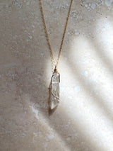 CLEAR QUARTZ WAND NECKLACE