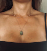 RAW PERIDOT CRYSTAL NECKLACE