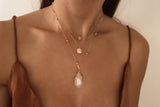 WHITE AURA CRYSTAL NECKLACE