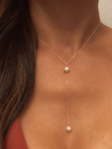 LARIAT AKOYA DROP NECKLACE