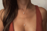 LARIAT AKOYA DROP NECKLACE