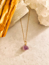 MINI RAW AMETHYST NECKLACE (for Kids)
