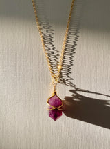 MINI AMETHYST CRYSTAL NECKLACE