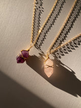MINI ROSE QUARTZ CRYSTAL NECKLACE (for Kids)