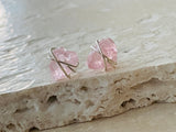 PINK TOURMALINE WRAP STUDS