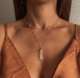 CLEAR QUARTZ WAND NECKLACE
